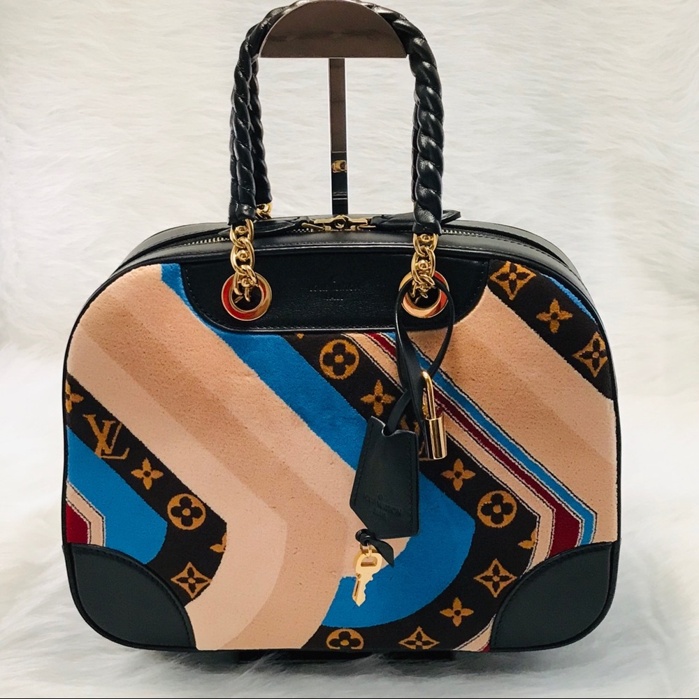 LOUIS VUITTON Bowling Vanity Tuffetage Bag